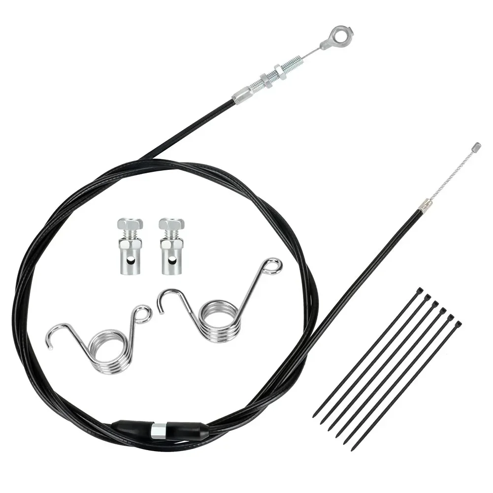 75 Inch Go Kart Throttle Cable Kit Compatible Engine Replacement Parts Stainless Steel Throttle Cable Kit 22*15cm