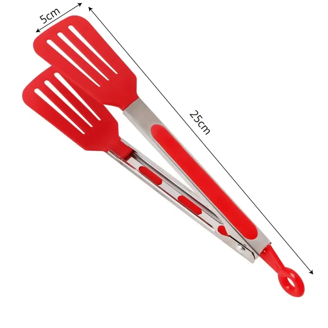 Kitchen Cooking Tools Non-Stick Kitchen Tongs Stainless Steel Handle Utensil Pizza Bread Steak Clip Salad Serving BBQ Tongs 5