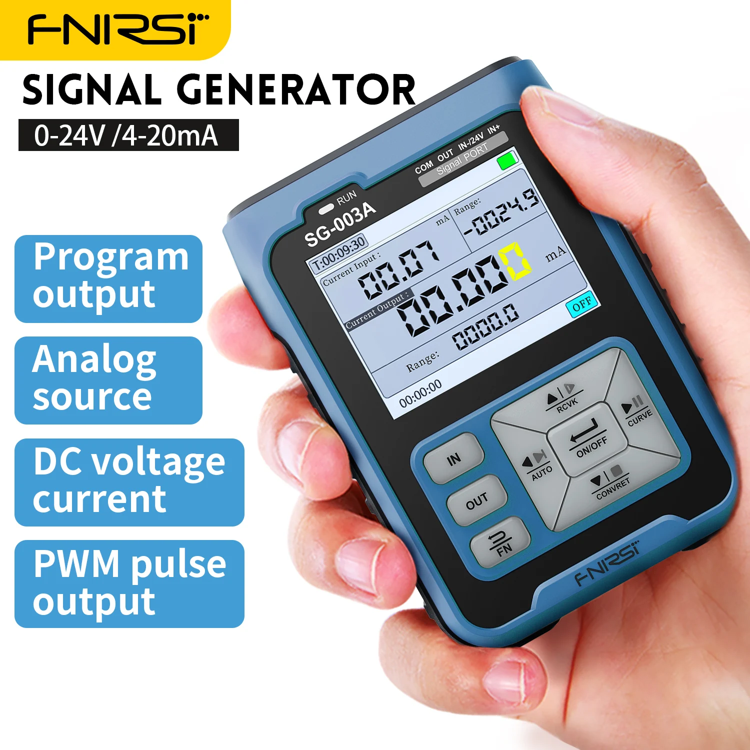 FNIRSI SG-004A 4-20mA Multifunctional Signal Generator PT100 Thermocouple Resistance Pressure Transmitter Process Calibrator 5