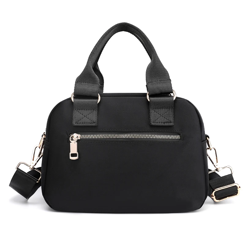 Free Ship Women Shoulder Bags Embroider Flower Female Messenger Bag Nylon for Girls Travel Crossbody Bag Zipper Handbags