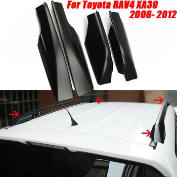 4pcs Car Roof Rack Cover Bar Rail End Shell Cap for Toyota RAV4 XA30 2006-2012 1