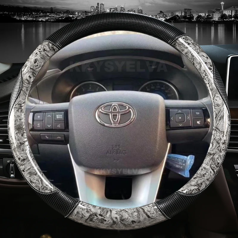 

Зернистость красного дерева для Toyota Fortuner 2016-2019 2021 Hilux 2015-2022 2019 2020, автомобильные аксессуары