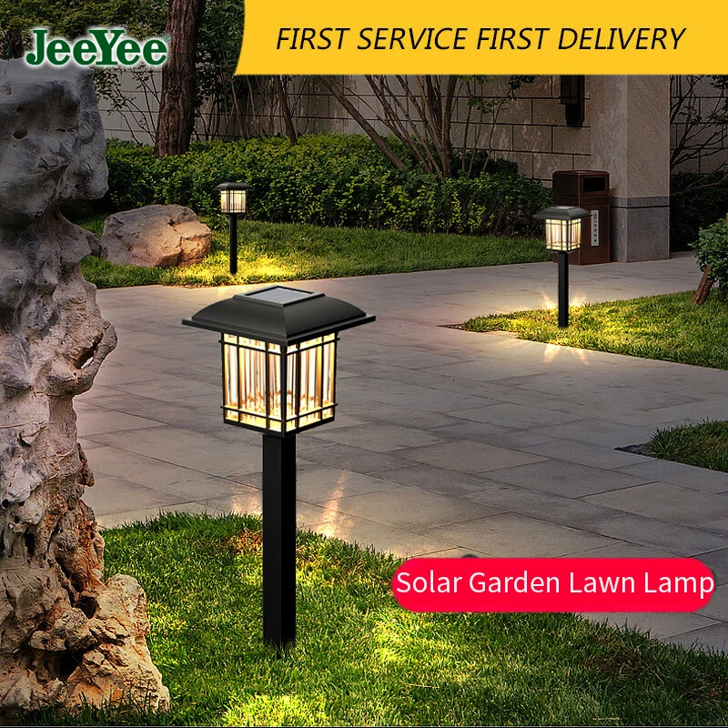 JeeYee Solar LED Lights Lawn Lamp Outdoor Lantern Garden Lighting Landscape Decoration for Pathway Patio Yard Small House Light chillgio led waterproof wall lamps outdoor modern aluminum exterior internal patio house decor lighting european indoor lights