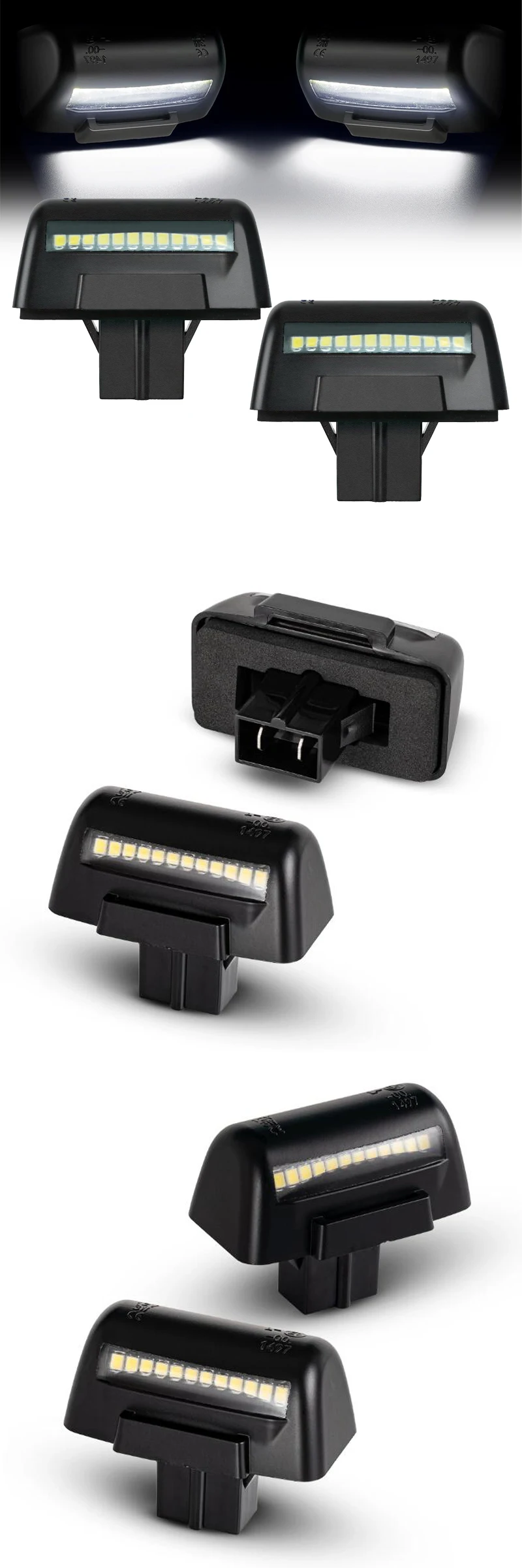 2Pcs LED License Plate Lights For Ford Transit MK5 MK6 MK7 1985-2014 Super Brigh