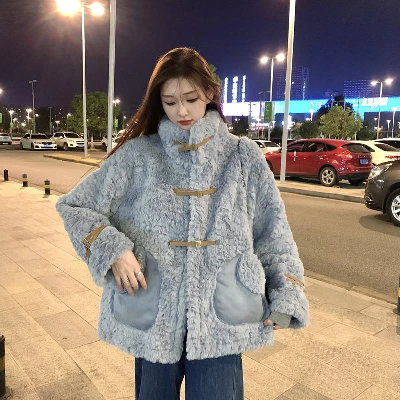 2022 Women's Fashion Fur Coat Autumn Winter Warm Faux Fur Fleece Jacket