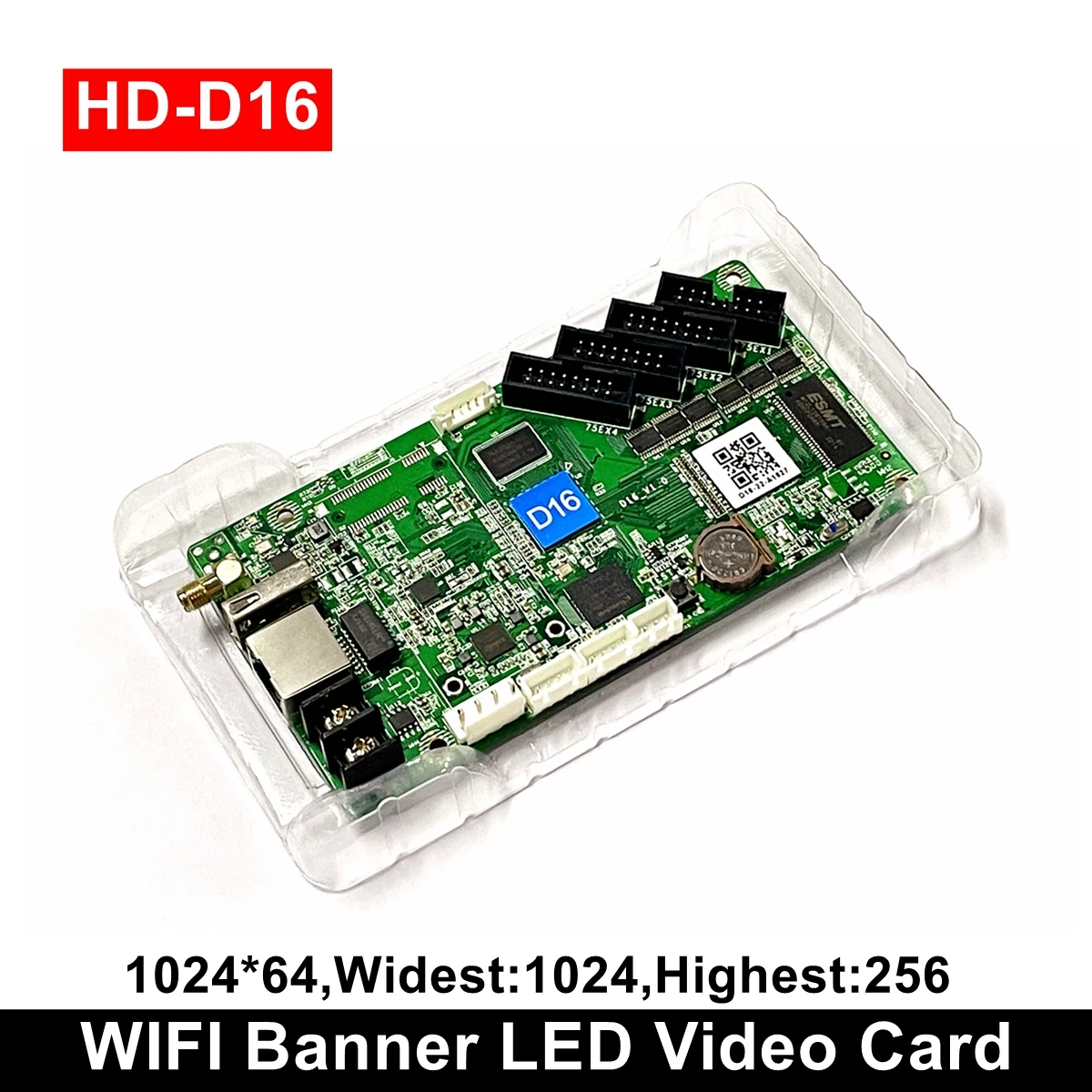Huidu WIFI Asynchronous Full Color Banner Screen Control Card HD-D16 wifi control card