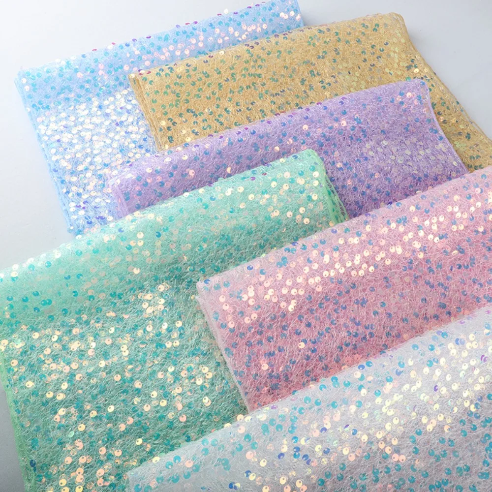 Glitter Iridescent Sequin Table Runner Extended Romantic Mermaid Theme Table Runner Rectangular Lightweight Table Cover Wedding