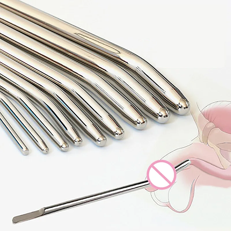 Stainless Steel Urethral Plug Metal Urethral Sounding Dilator Penis Plugs Male Beginner Training Erotic Adult Sex Toys For Men penis sex toys