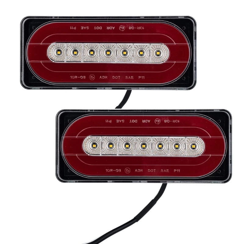 

1 Pair Tail Brake Lamp Replacement 12V-24V Side Marker Light 55Leds Rear Light for Trailer Truck Waterproof Brake Drop Shipping