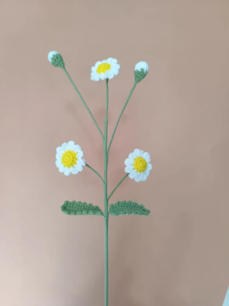 New yarn weaving multi head daisy bouquet for home decoration, wedding ornaments, holiday gifts, exquisite simulation flowers