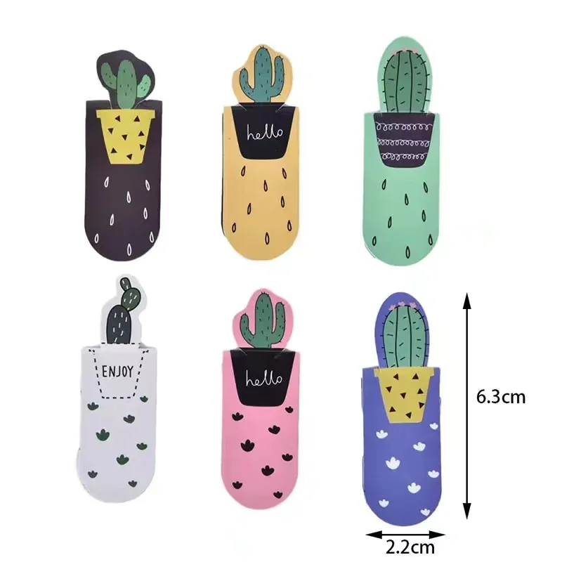 3 Pcs Fresh Cactus Succulent Plants Magnetic Bookmarks Books Marker Of Page Student Stationery School Office Supply,magnetic bookmark,bookmarks stationery supplies