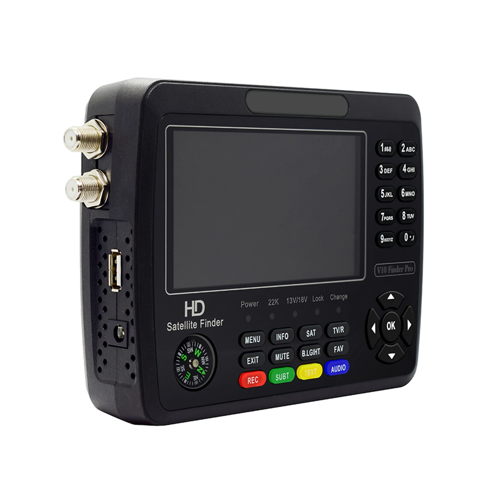 

V10 Pro Satellite Finder Signal Meter HD Satellite Signal Finder DVB-S/S2/S2X/T/T2 COMBO Digital Signal Meter Satellite Finder