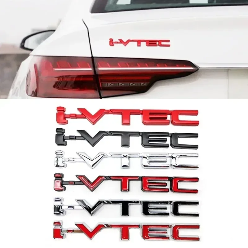 3D Metal Car Letters Trunk Emblem Badge Decal I VTEC Sticker For Honda City Civic Accord Jazz CRV IVTEC I-VTEC Accessories