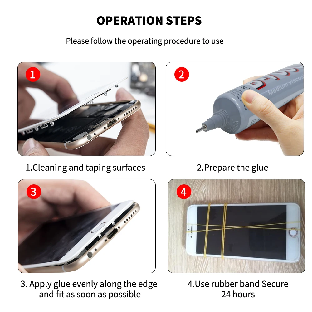 1/5/10/20pcs B7000 3ML Glass Plastic Universal DIY Glue B-7000 Clear Contact Phone Repair Adhesive 6