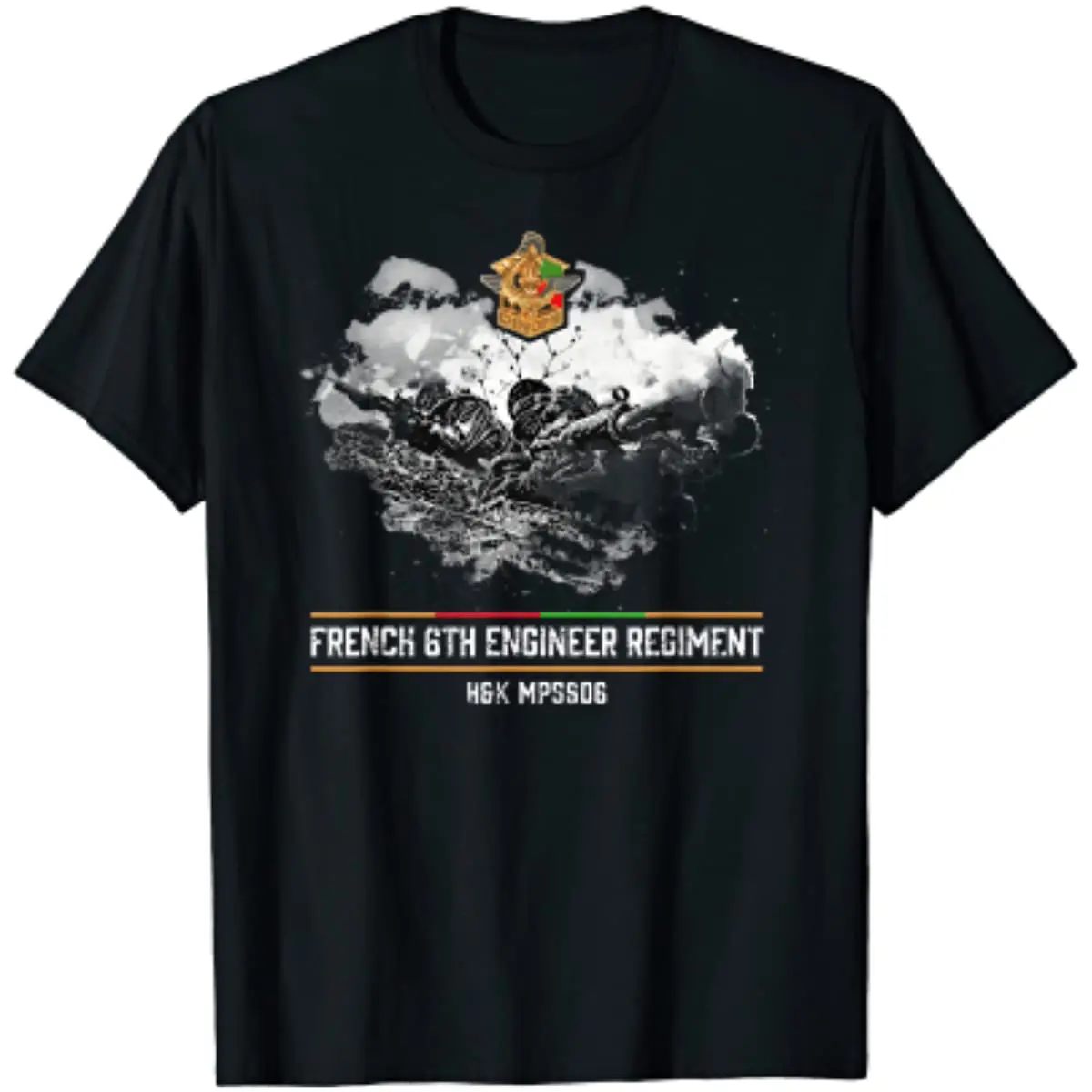 

French 6th Foreign Engineer Regiment Men T-Shirt Short Sleeve Casual Cotton O-Neck Summer Shirts