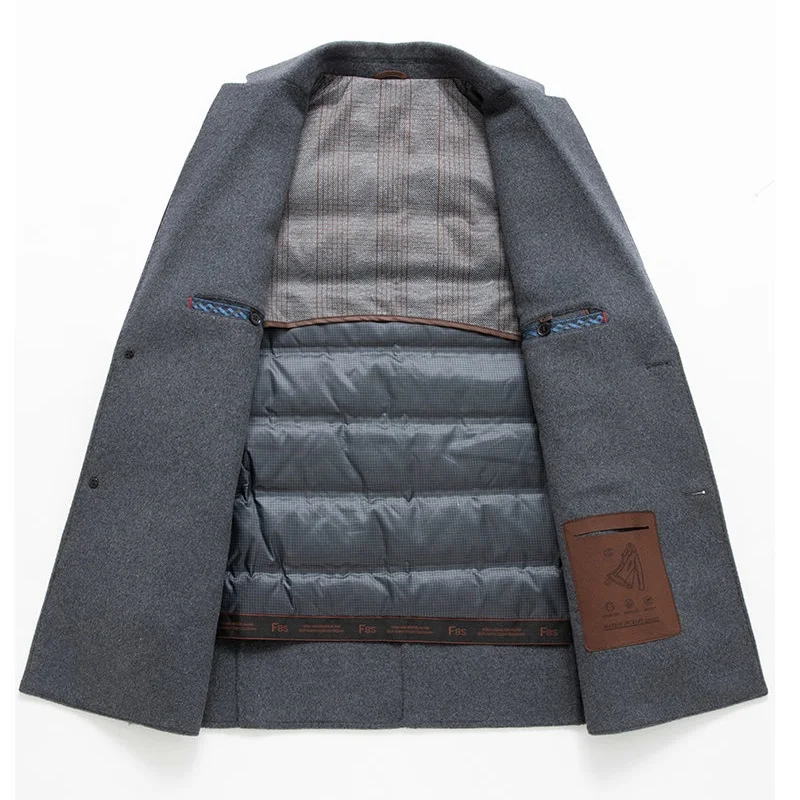 Description Picture 4 of itemBATMO 2023 new arrival autumn&Winter 85% white down liner casual trench coat men,thick jackets, Overcoat size M-4XL 262