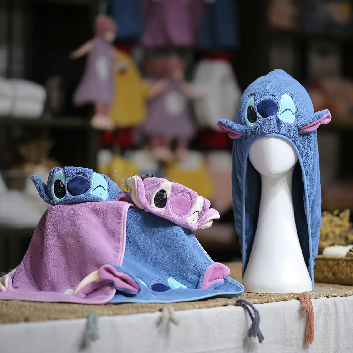 

Disney Lilo&Stitch Dry Hair Hat Cute Girl Thickened Wipe Water Absorption Quick Drying Towel Cartoon Shower Hat Holiday Gift