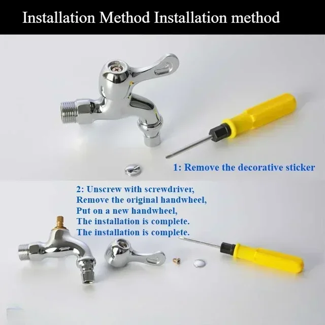 1ชิ้นลูกบิดก๊อกน้ำปุ่ม DIA ทั่วไปสำหรับเปลี่ยนโทนสีเงินน้ำสำหรับอาบน้ำขั้นตอนที่สำคัญร้อนเย็นอาบน้ำควบคุมกลางแจ้ง 4