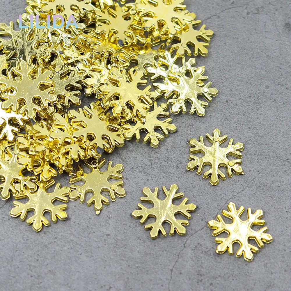 

50Pcs Plastic Artificial Snowflake DIY Decorations Home Christmas Wedding Birthday Kids Room Noel Deco Xmas Tree Pendant Navidad