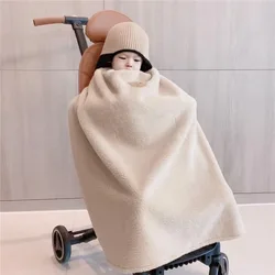 Baby Windproof Blanket & Swaddling for Stroller Wrap Ergonomic Carrier  Waist Seats Cradle Bed Fleece Winter Cover Warm Cloak