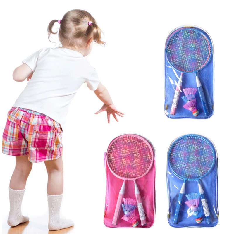 

Kids Badminton Rackets Set Outdoor Racquet Sports Toy For Children Nylon Alloy Lightweight Racket For Kids Adults