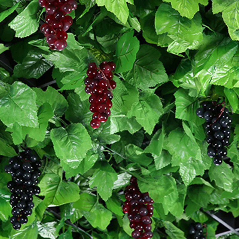 Black Red Green Artificial Grapes Wedding Birthday Party Supplies Artificial Fruits Home Garden Decoration 2M Grapes Vine Rattan artificial fruits and vegetables,artificial grapes