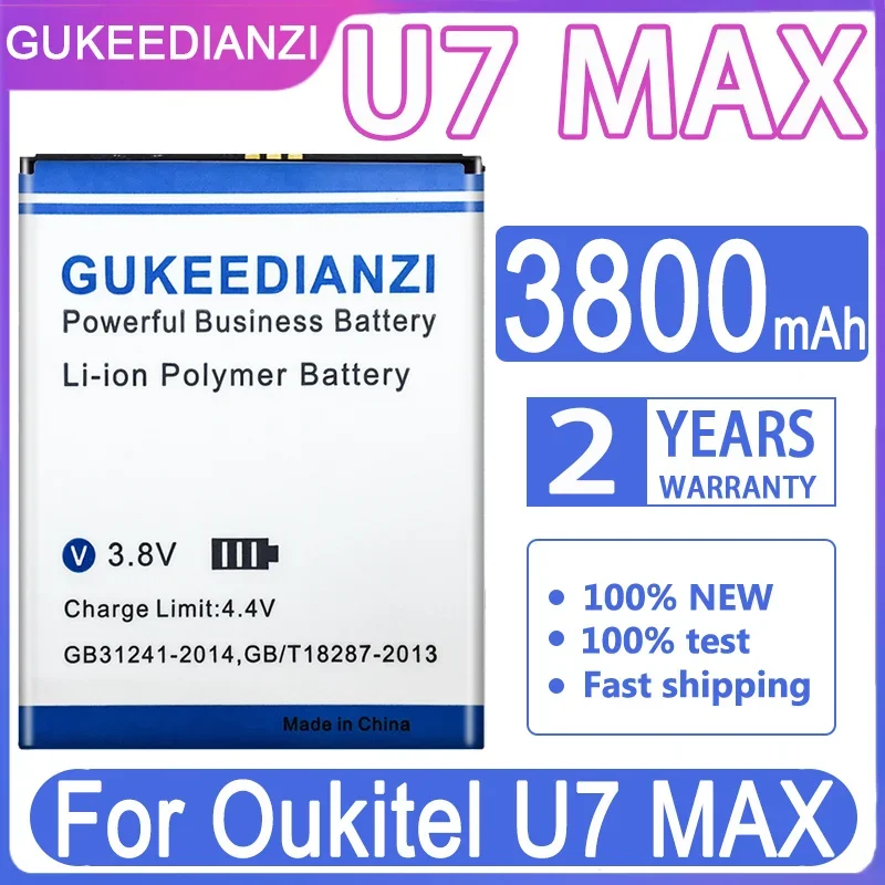 

GUKEEDIANZI U 7 MAX 3800mAh Replacement Battery For Oukitel U7 MAX U7max Batteria + Tracking Number