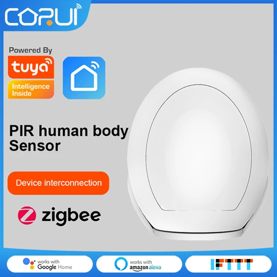 

CORUI Tuya ZigBee3.0 Mini PIR Motion Sensor Infrared Human Body Movement Detector Wireless Smart Home Building Automation