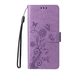 Elegant Leather Flip Cover Wallet Phone Case with Fringed Iris Card Slot for Vivo V70 (YYT - PT08 - purple)