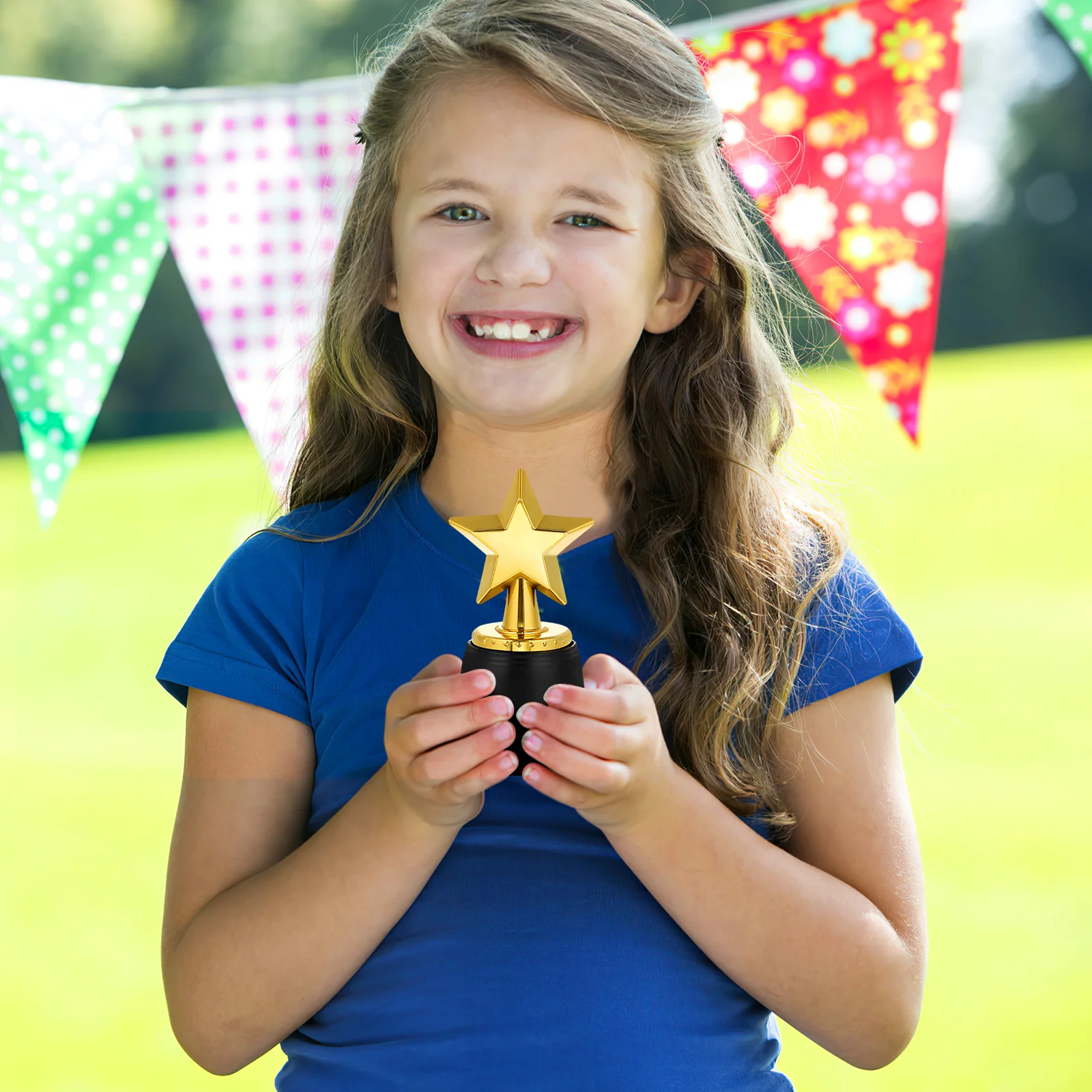 6 Pcs Star Trophy Awards Plastic Trophies Party Favors Kid School Reward Sports Tournament Winning Prize Game Event Props NEW