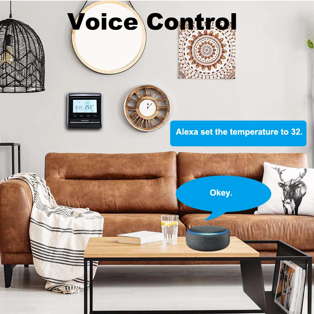 Electric Underfloor Heating Electric Thermostat Best price M6.716 220V Colorful LCD Screen Programmable Temperature Controller Electric Underfloor Heating Room Thermostat