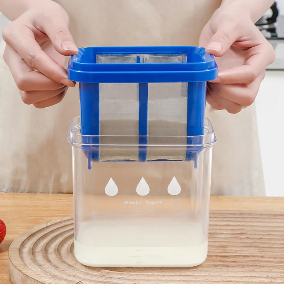 KLKCMS Colino Per Yogurt 1100 Ml - Filtro Per Alimenti In Acciaio Inox, Separatore Di Siero, Filtro Per Latte E Tè - 4