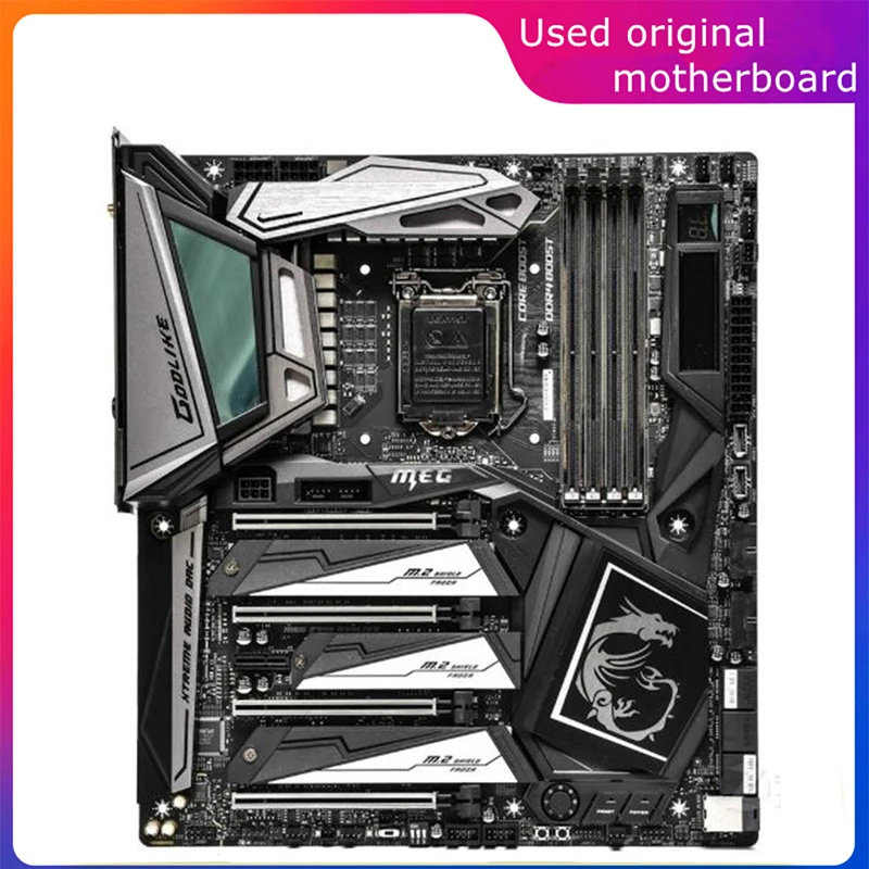 Usato Lga 1151 Per Intel Z390 Meg Z390 Godlike Computer Usb3.0 Sata3 Scheda Madre Ddr4 64Gb Scheda Madre Desktop