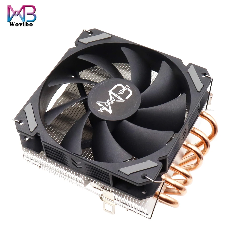 6 Heatpipes Cpu Cooler Fan Low Profile Radiator Ultra Slim 4pin Pwm Lga