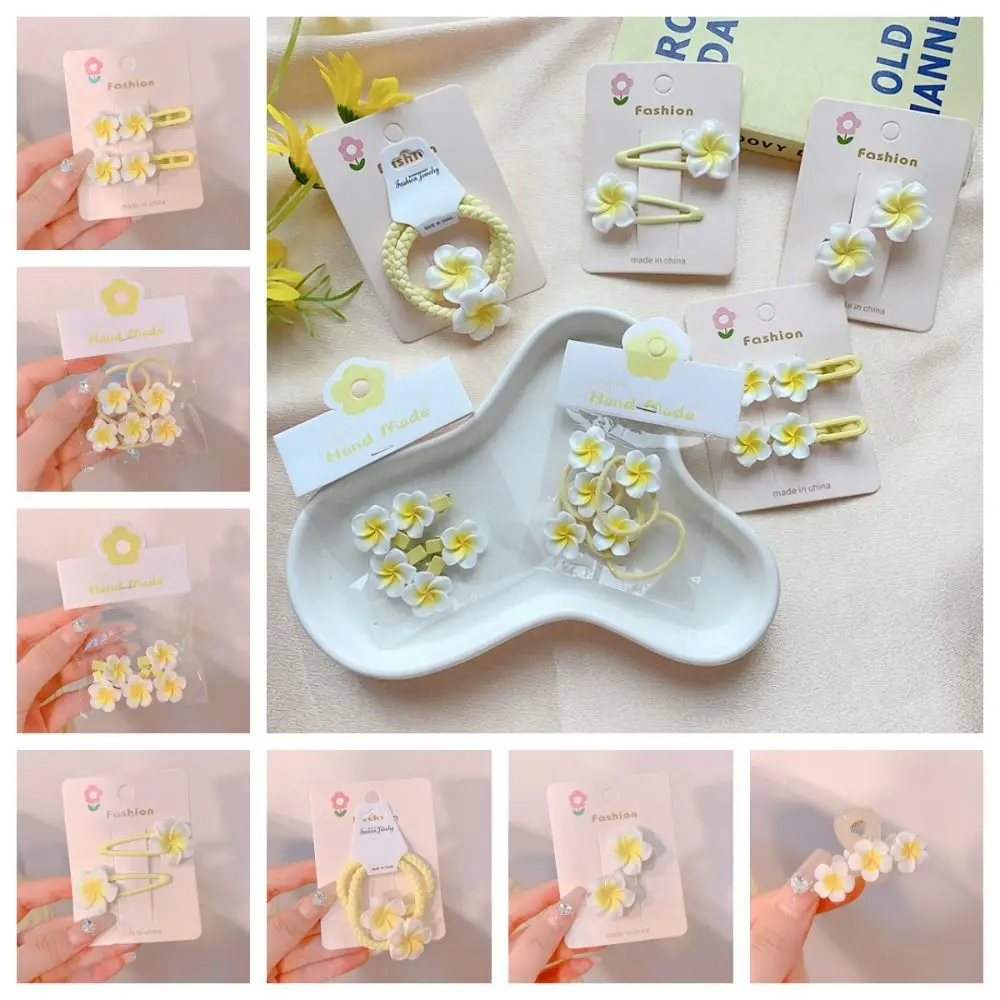 Accessori Per Capelli Plumeria Flower Hair Clip Fermaglio Per Capelli Corda Per Capelli Flower Barrette Mini Hair Claw Tradizionale Egg Flower Bb Clip