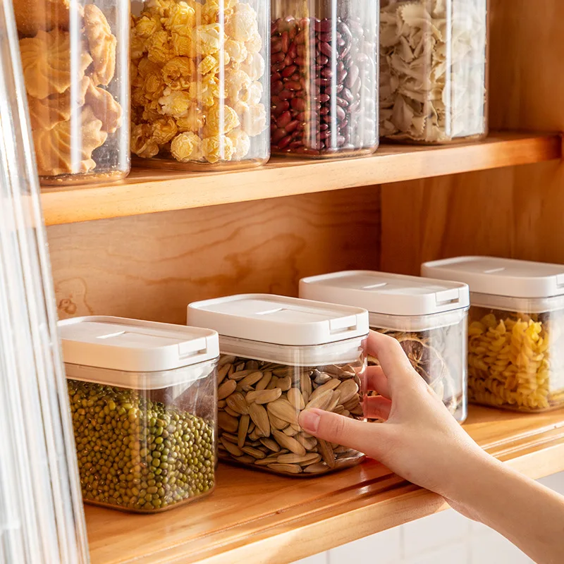 Jars for Bulk Cereals Storage in the Kitchen Sealed Glass Bottle