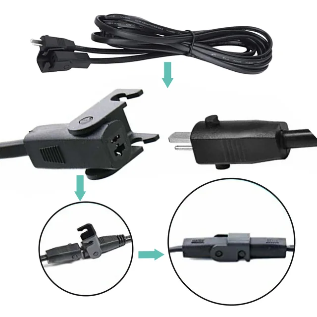 Cavo Prolunga Per Poltrona Reclinabile Elettrica - 2 Pin, 200 Cm, Nero