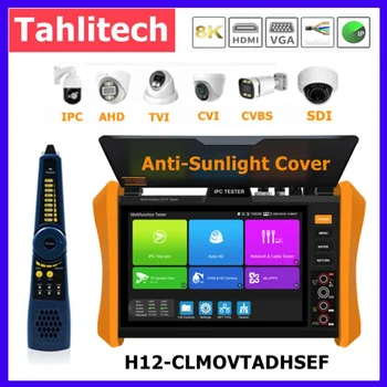 Tester CCTV IPC H12-MOVTADHSEF, Tester IP CCTV CFTV CVI / TVI / AHD / HDMI / VGA / SFP / PoE All-in-one 8K H.265 per Telecamere IP