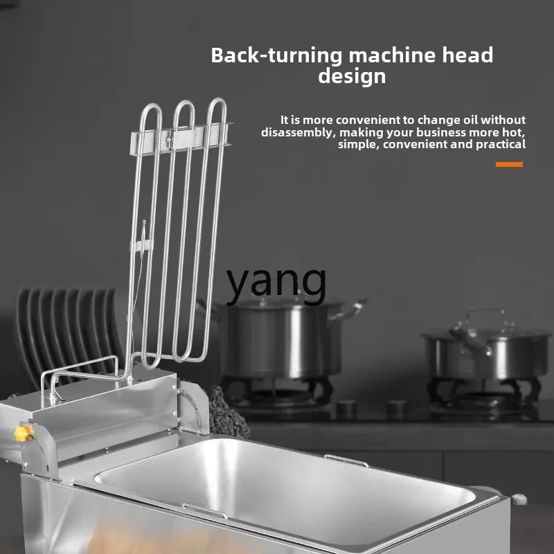 CX Commercial Electric Fryer Large Capacity French Fries Fryer Skewers Equipment Stall Chicken
