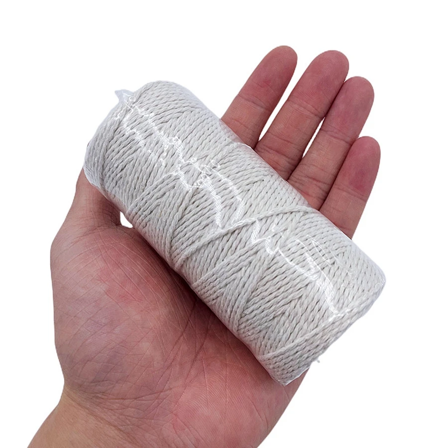 Vibrant 2mm Cotton Macrame Cord for Crafts and Home Decor - 100m Roll