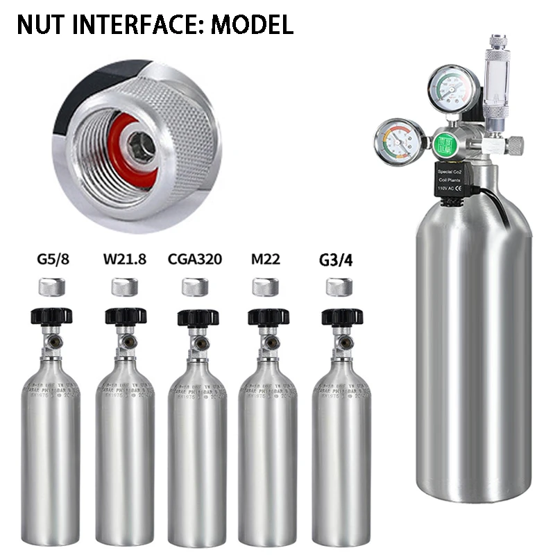Aquarium DIYCO2 regulator Solenoid Bubble Counter CO2 control system reaction waterproof fish tank CO2 Pressure reducing valve 6