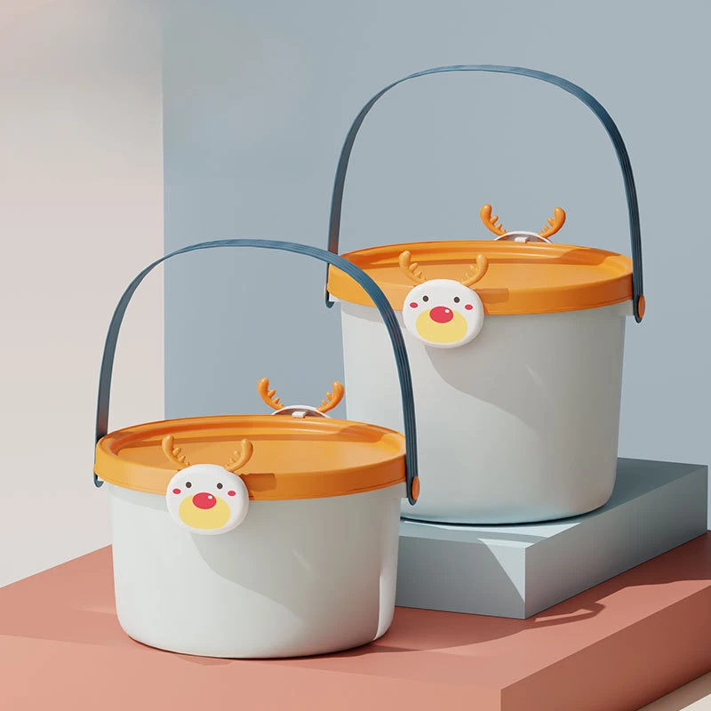 thumbnail image 1 of Cubo de almacenamiento de juguetes para niños, caja de almacenamiento de plástico portátil, bloques de construcción, juguetes, bocadillos, almacenamiento de muñecas, regalo del Día del Niño, 1 of 5