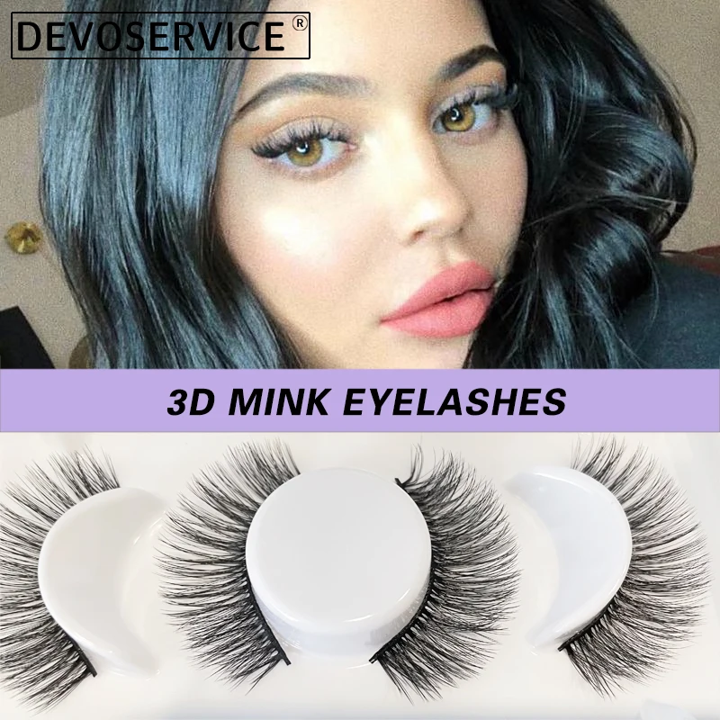 

DEVOSERVICE Lashes New 7 Pairs Natural 3D Mink Eyelashes Dramatic Thick Eyelash Long Lasting Fluffy Mink Lashes Cruelty-free