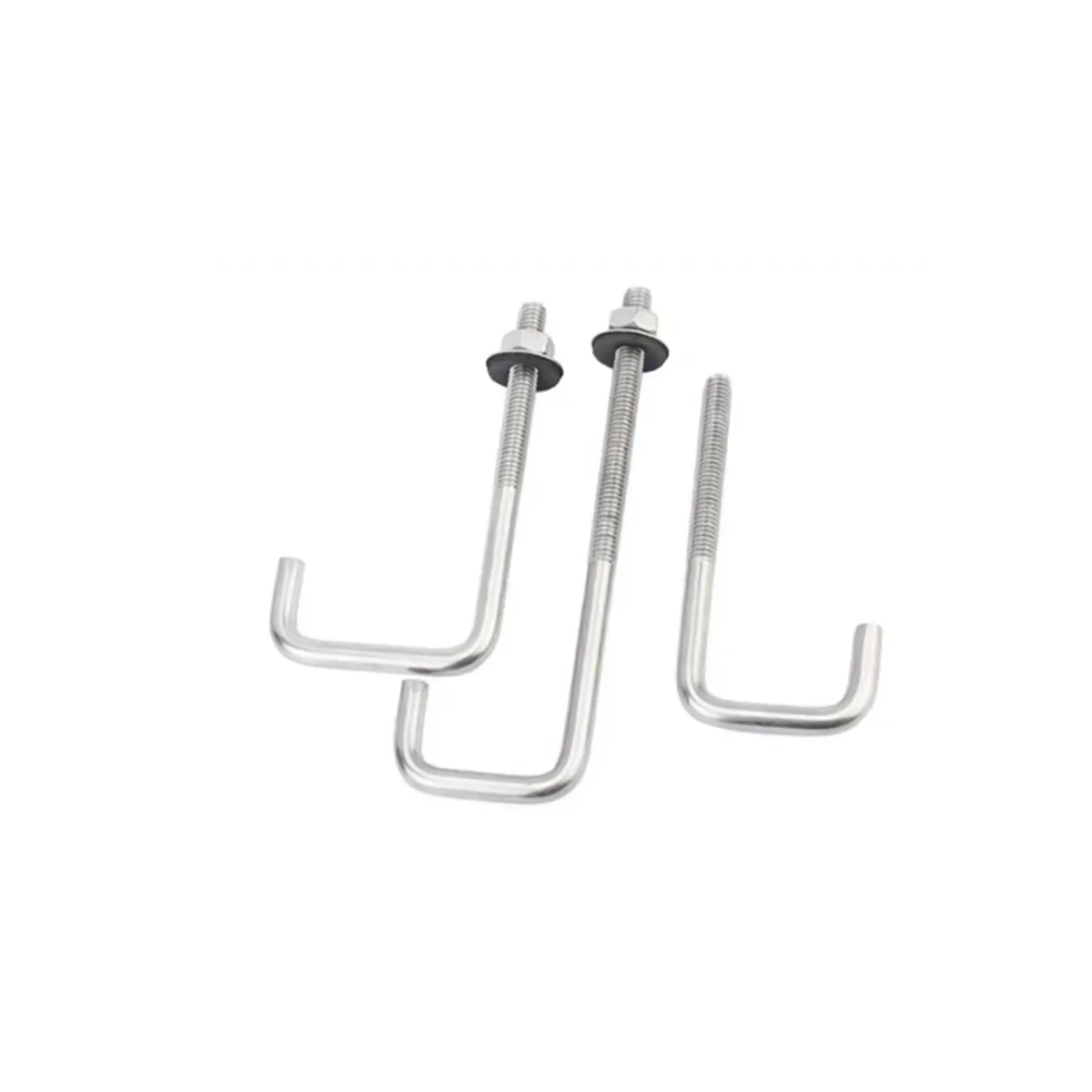 304 Stainless Steel Square Hook Irregular Screw / Right Angle Hook Bolt