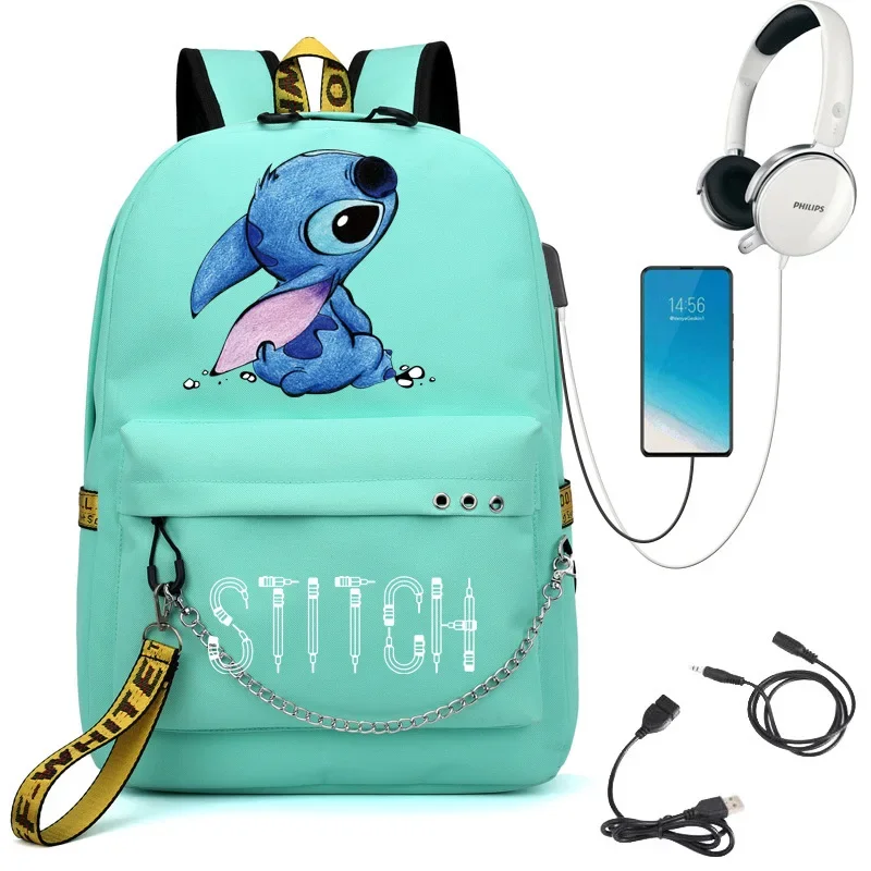 Disney Lilo &amperio; Mochila de punto, mochilas de Anime, mochilas Kawaii  para niñas, mochilas escolares, bolso de cuero, billetera, Mochila,  accesorio de disfraz bonitomochila Deng Xun unisex