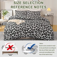 3pcs Leopard Print Duvet Cover Set, Soft Skin-Friendly Bedding Set Includes 1 Duvet Cover And 2 Pillowcases 2