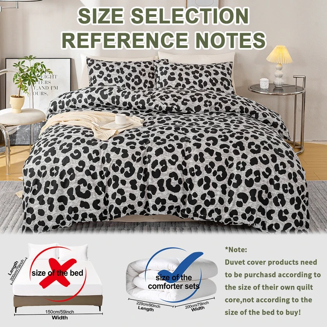 3pcs Leopard Print Duvet Cover Set, Soft Skin-Friendly Bedding Set Includes 1 Duvet Cover And 2 Pillowcases 2