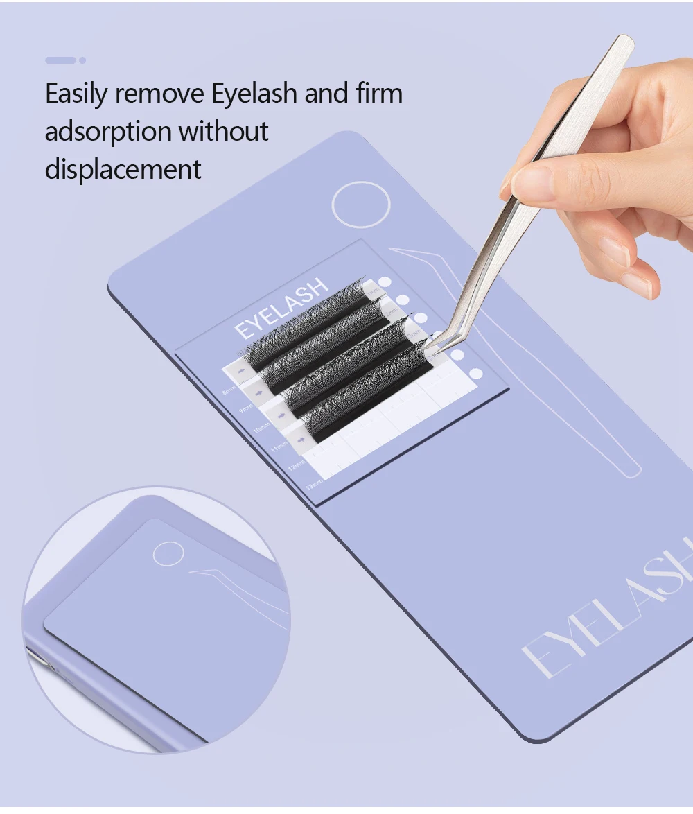 SAKURAHANA Wimpernverlängerungs-Displaybox, Paletten-Aufbewahrungsbox für einzelne, hängende Magnetfolien, Wimpernschutzbox – Detail 6