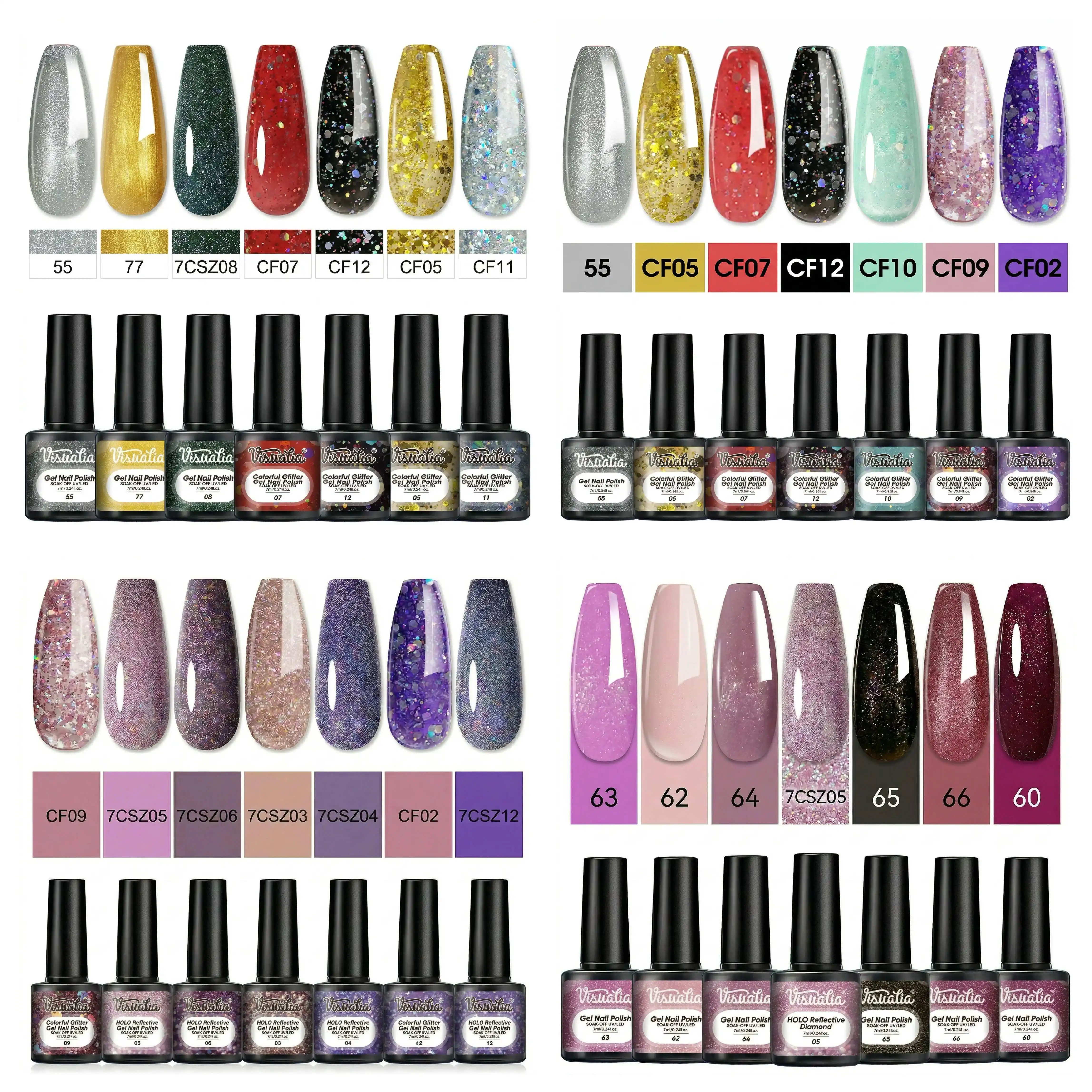 Luxurious Matte Gel Nail Polish Set - 6 Premium Colors