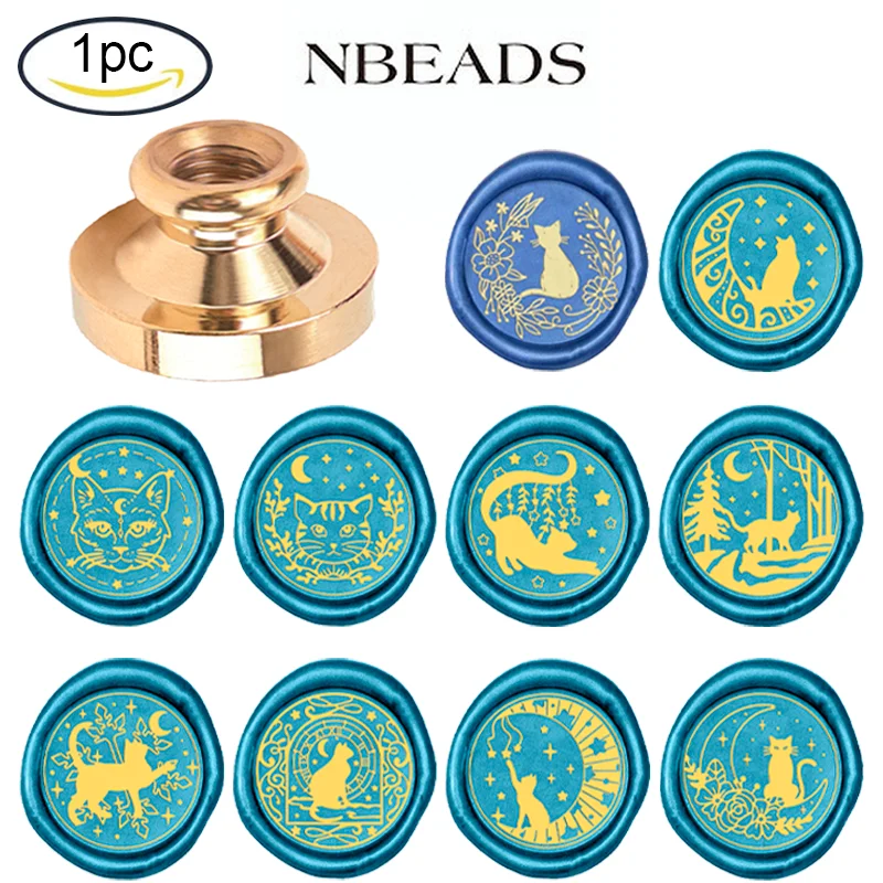 

1pc Wax Seal Stamp Head Replacement Removable Sealing Brass Stamp Head Olny Replacement Brass Head